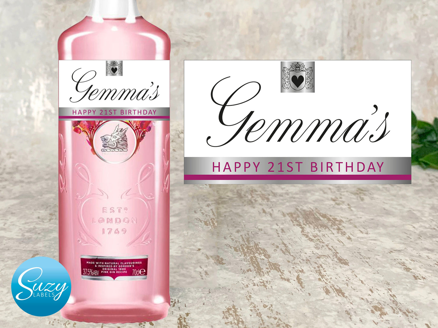 Gin Personalised Bottle Labels
