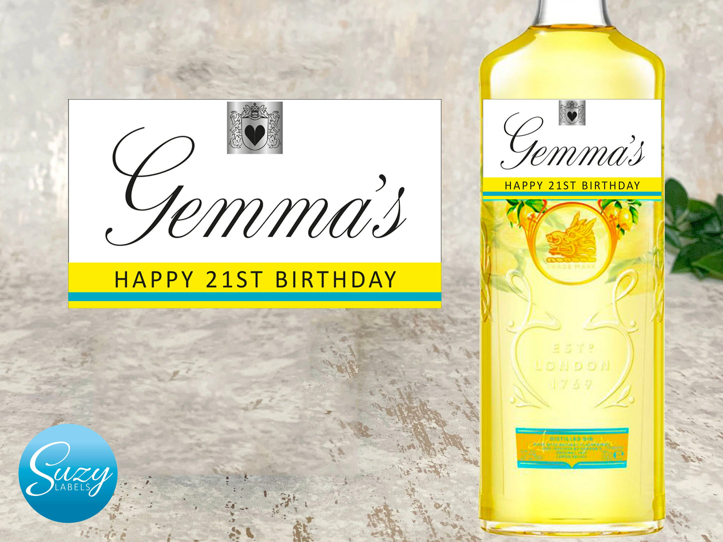 Gin Personalised Bottle Labels