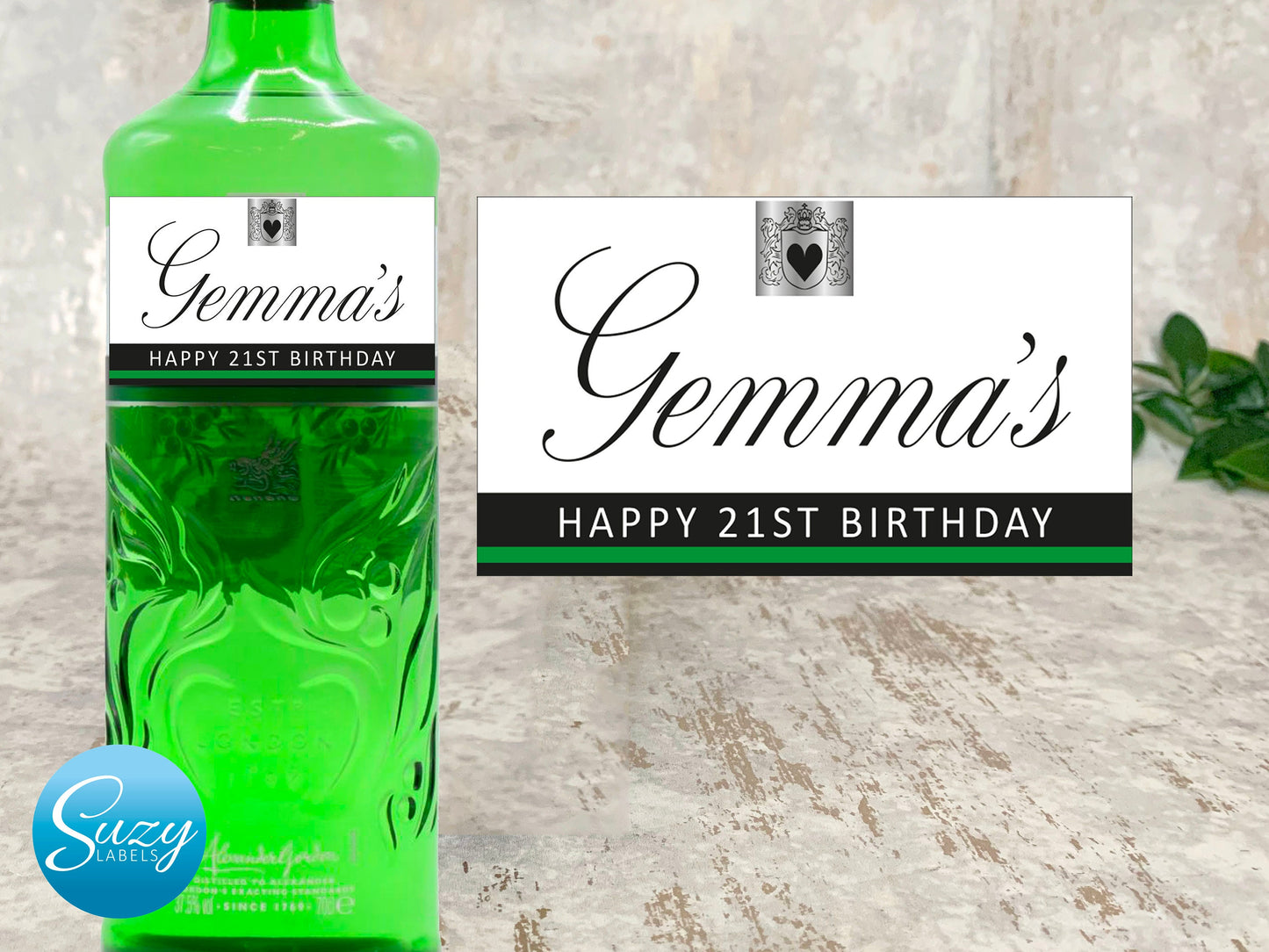 Gin Personalised Bottle Labels